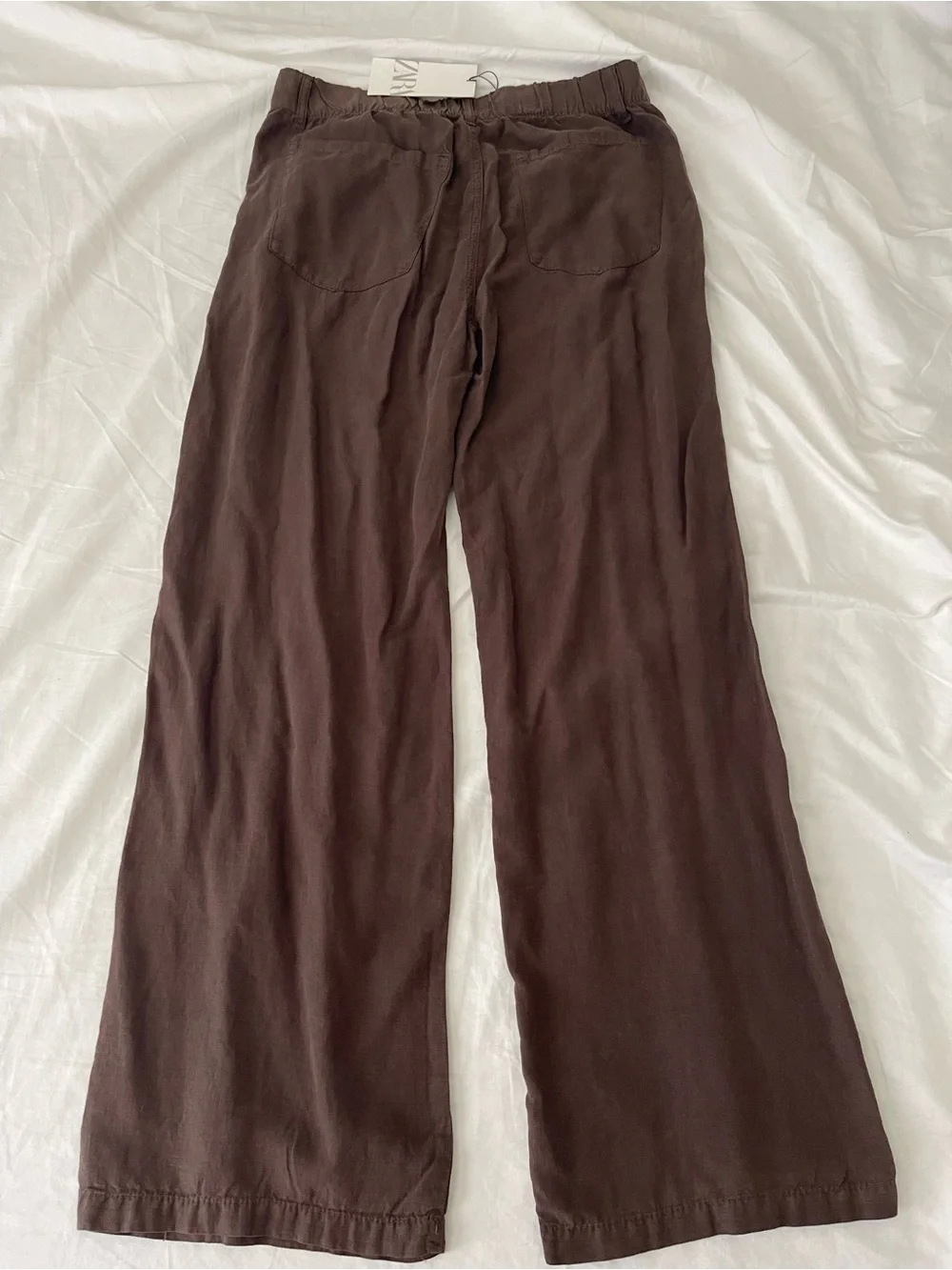 Brown Women’s Drawstring Linen Blend Pants size 6